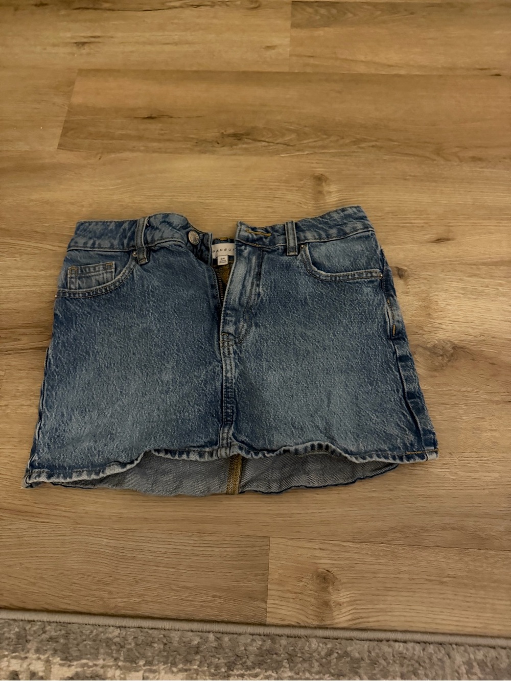 PacSun Washed Blue Denim Mini Skirt